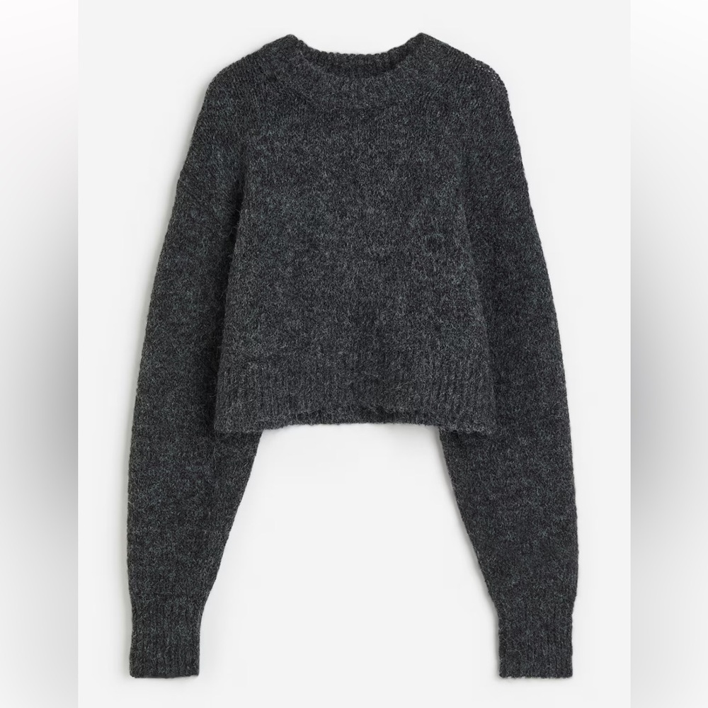 H&M Dark Gray Women's Cropped Sweater
